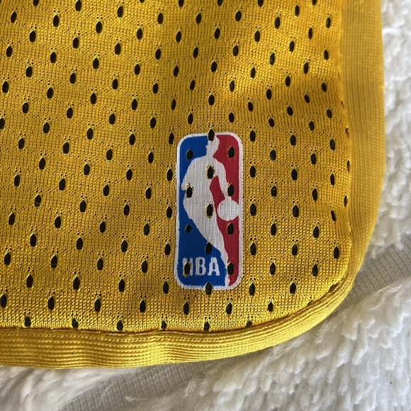 Golden State Warriors NBA Jersey Yellow Crossbody Bag with Blue Logo - Picture 4 of 5